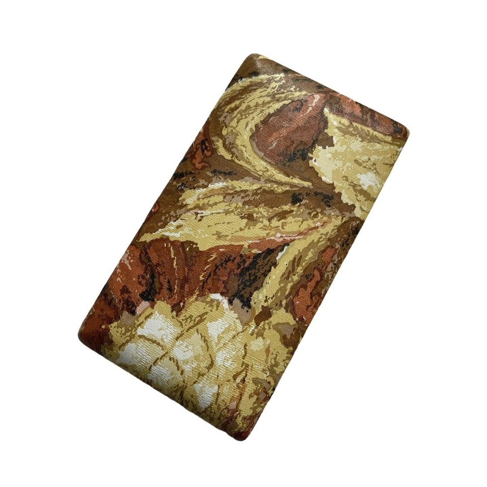 Vintage 60's 70's Clamshell Jewelry Box Hard Shell Case Organizer Mele Style